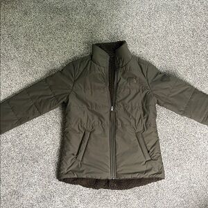 North Face Reversible Olive Green Puffer Jacket